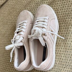 Tommy Hilfiger Women's Blush Suede Low-Top Sneakers